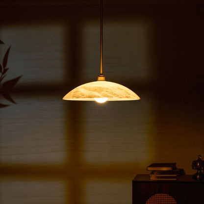 Modern Marble Copper Pendant Light 1-Light