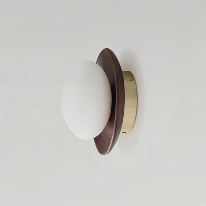 Nordic Wood Globe Shade Wall Light 1-Light