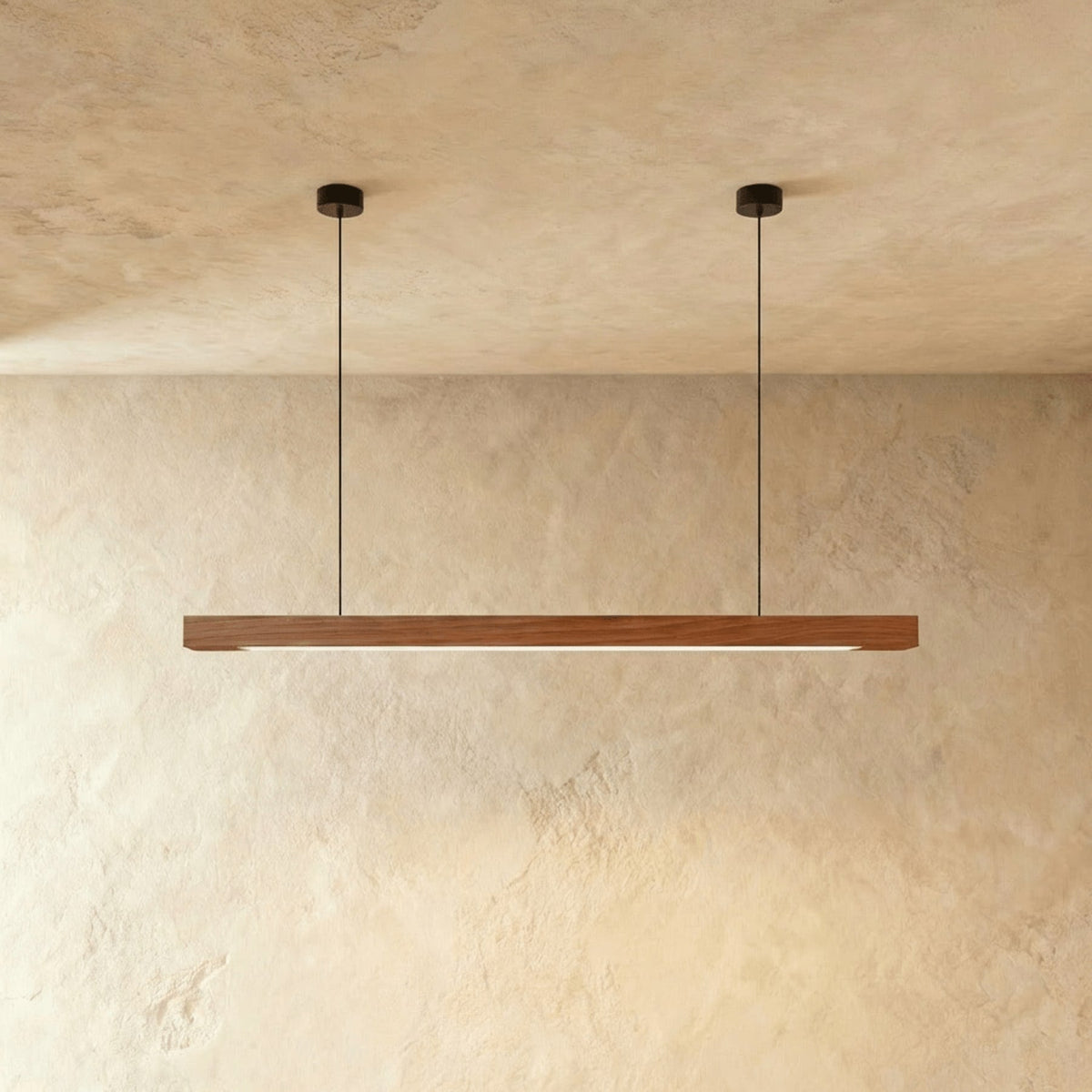 Minimalist Wood Daylight Pendant Light 1-Light