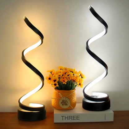 Contemporary Spiral LED Table Lamp 1-Light