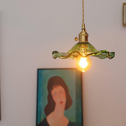 Contemporary Grass Flower Pendant Light 1-Light