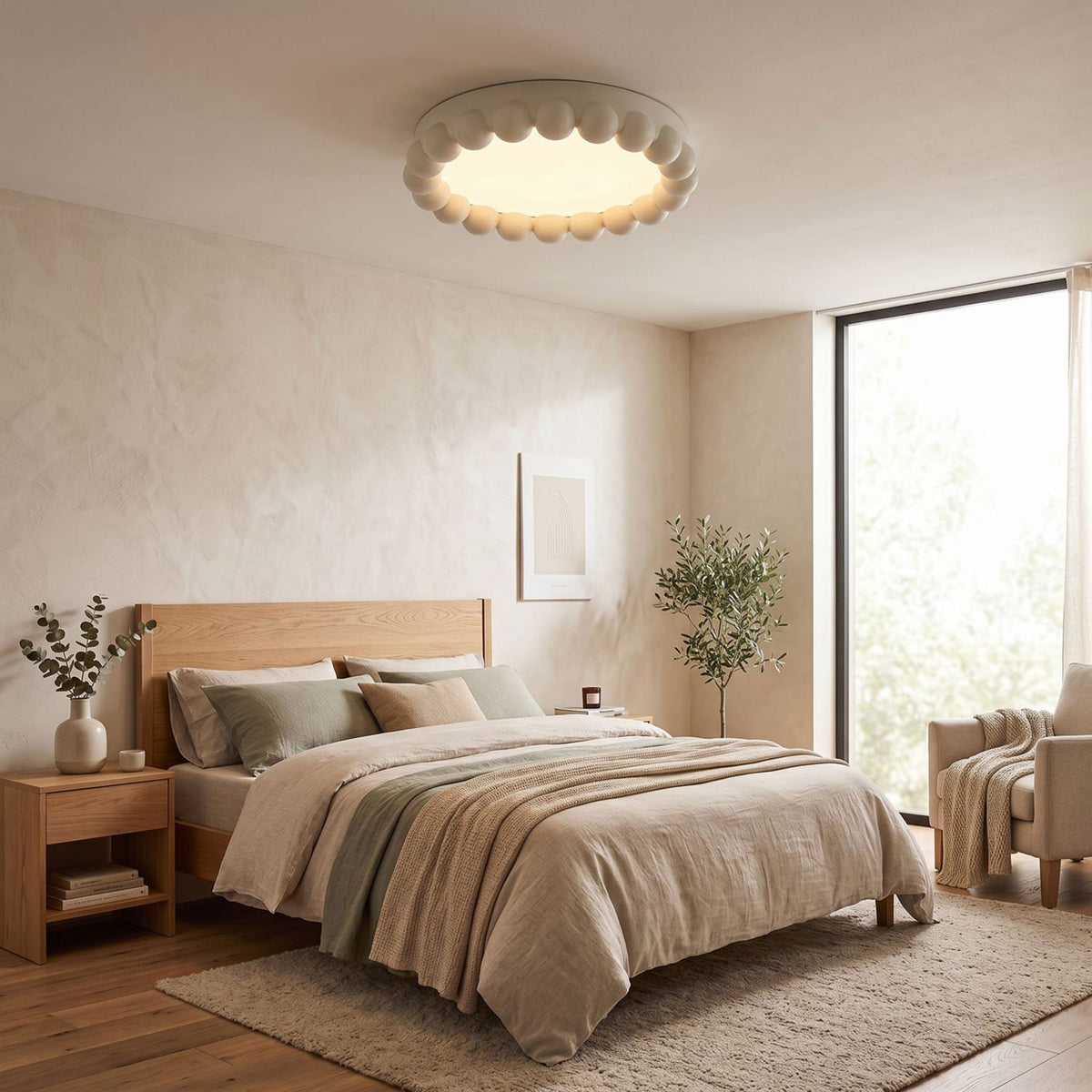 Modern Resin Flush Ceiling Light 1-Light