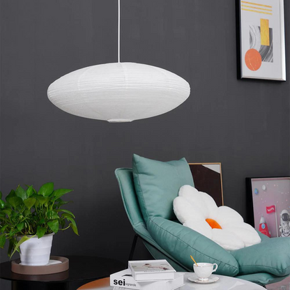 Japandi Paper Xuan Shade Pendant Light 1-Light