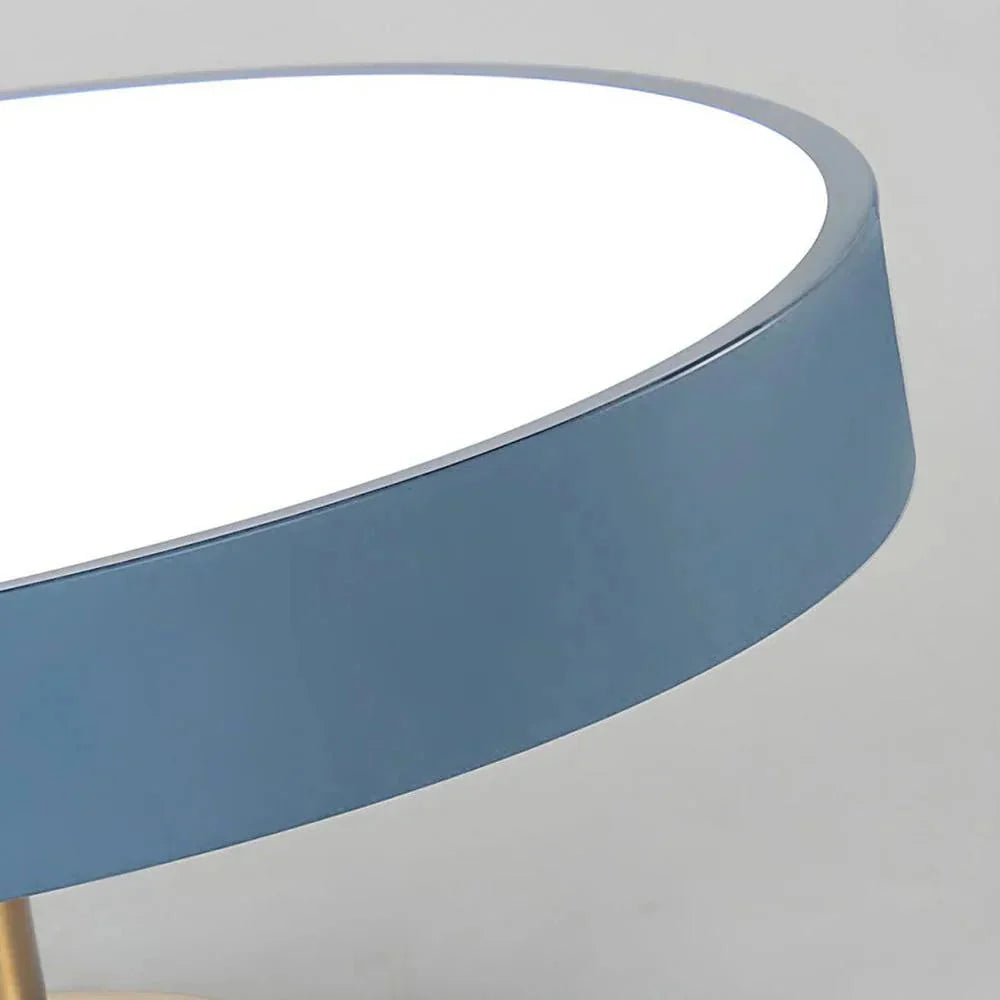 Contemporary Brass Round LED Ceiling Light 1-Light