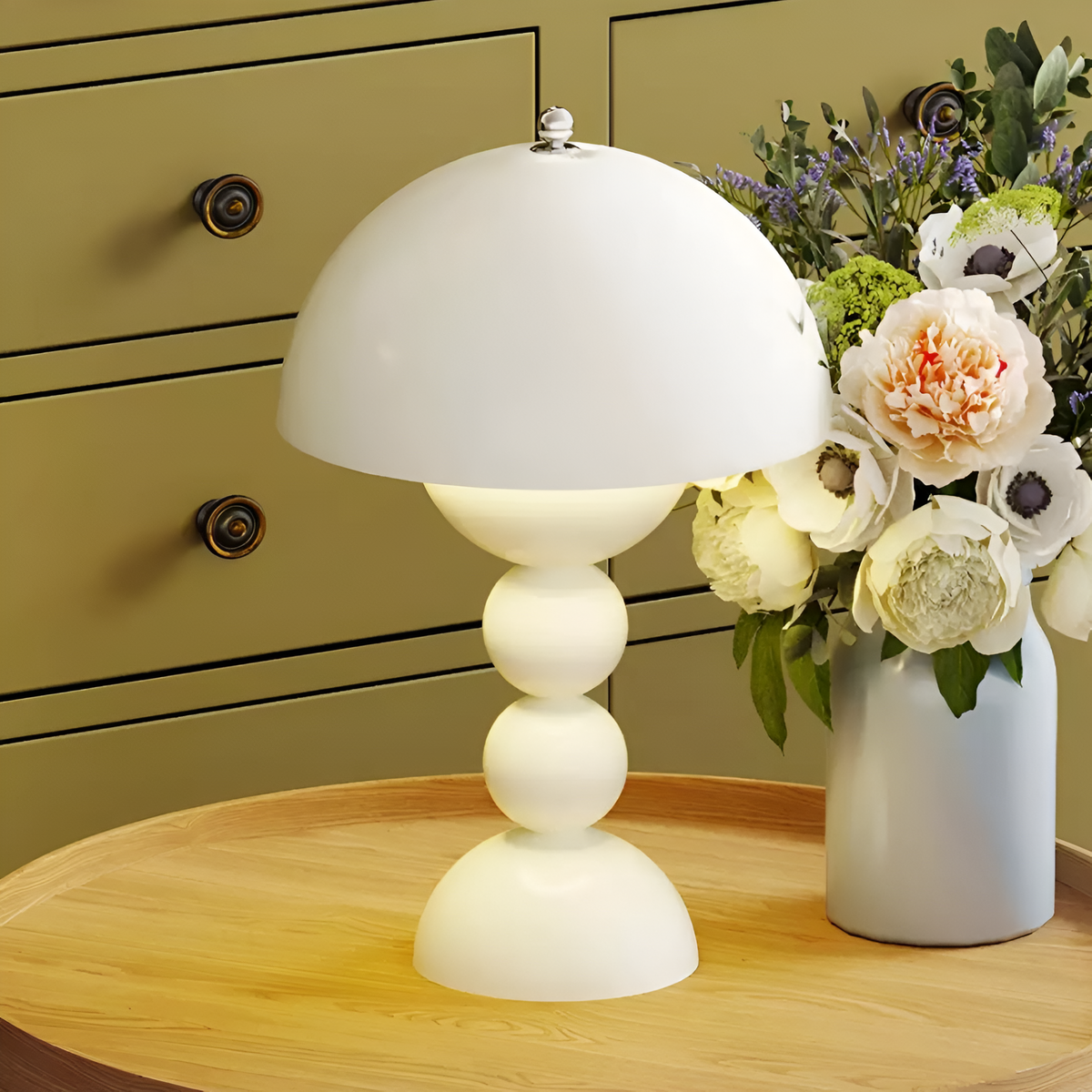 Contemporary Acrylic Stacked Sphere Table Lamp 1-Light