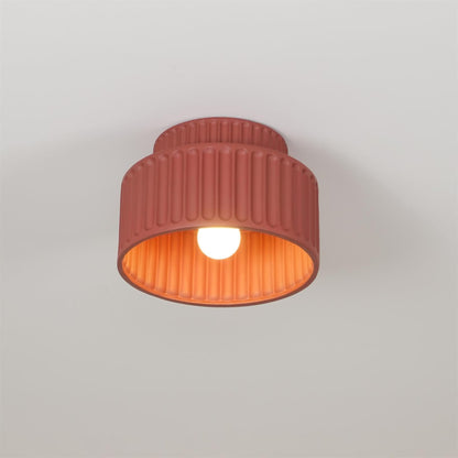 Modern Resin Semi-Flush Ceiling Light 1-Light