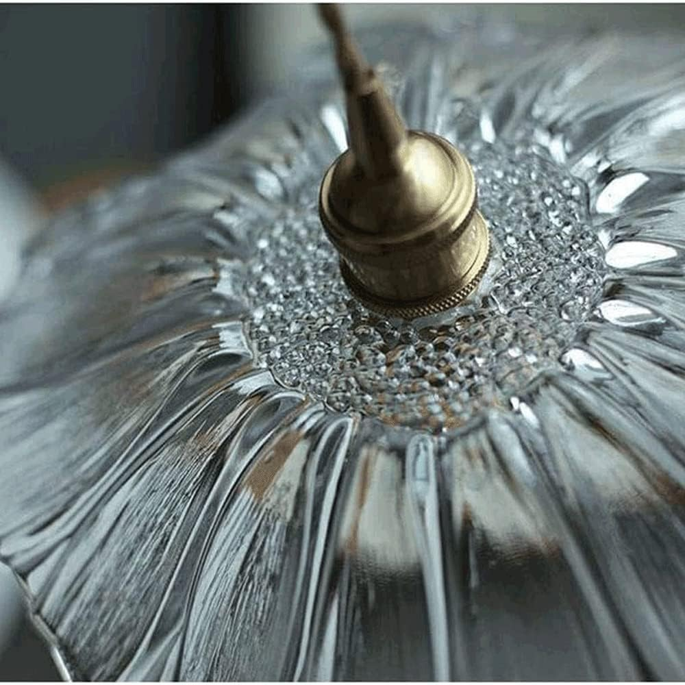 Retro Glass Fluted Shade Pendant Light 1-Light