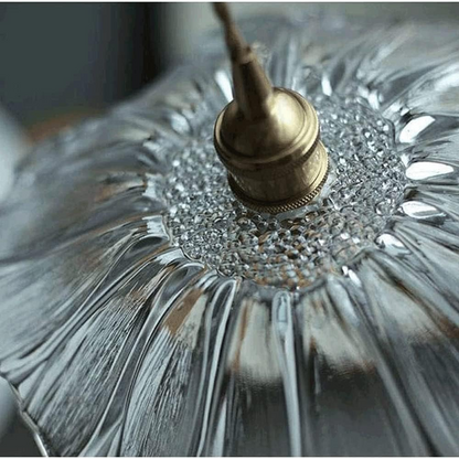 Retro Glass Fluted Shade Pendant Light 1-Light