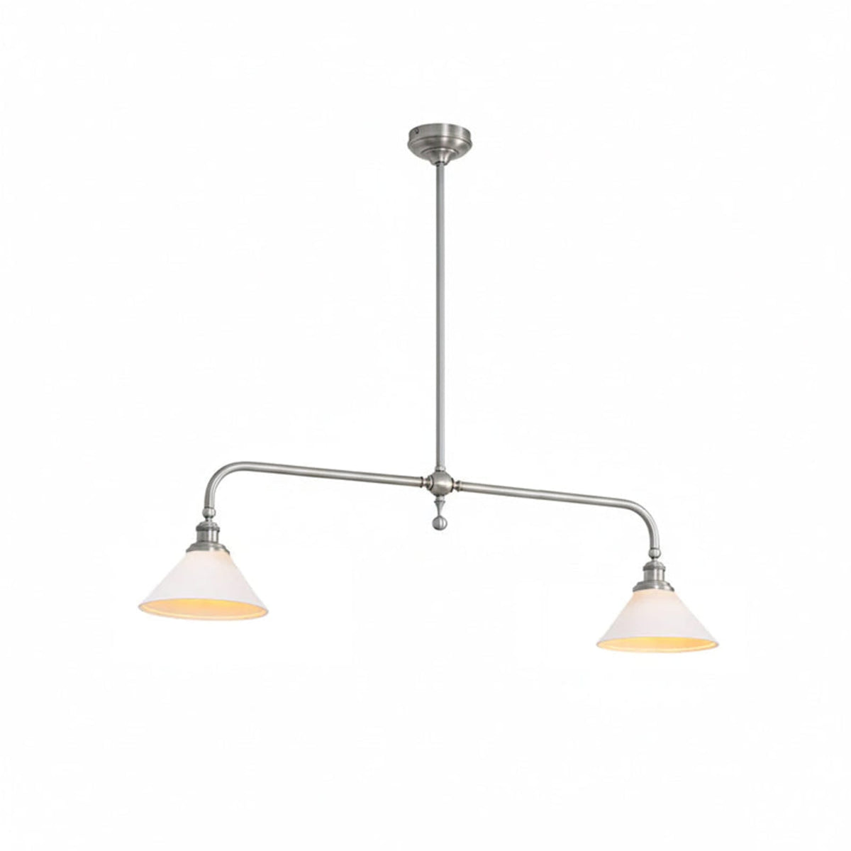 Modern Brass Ceramic Shades Pendant Light 2-Light
