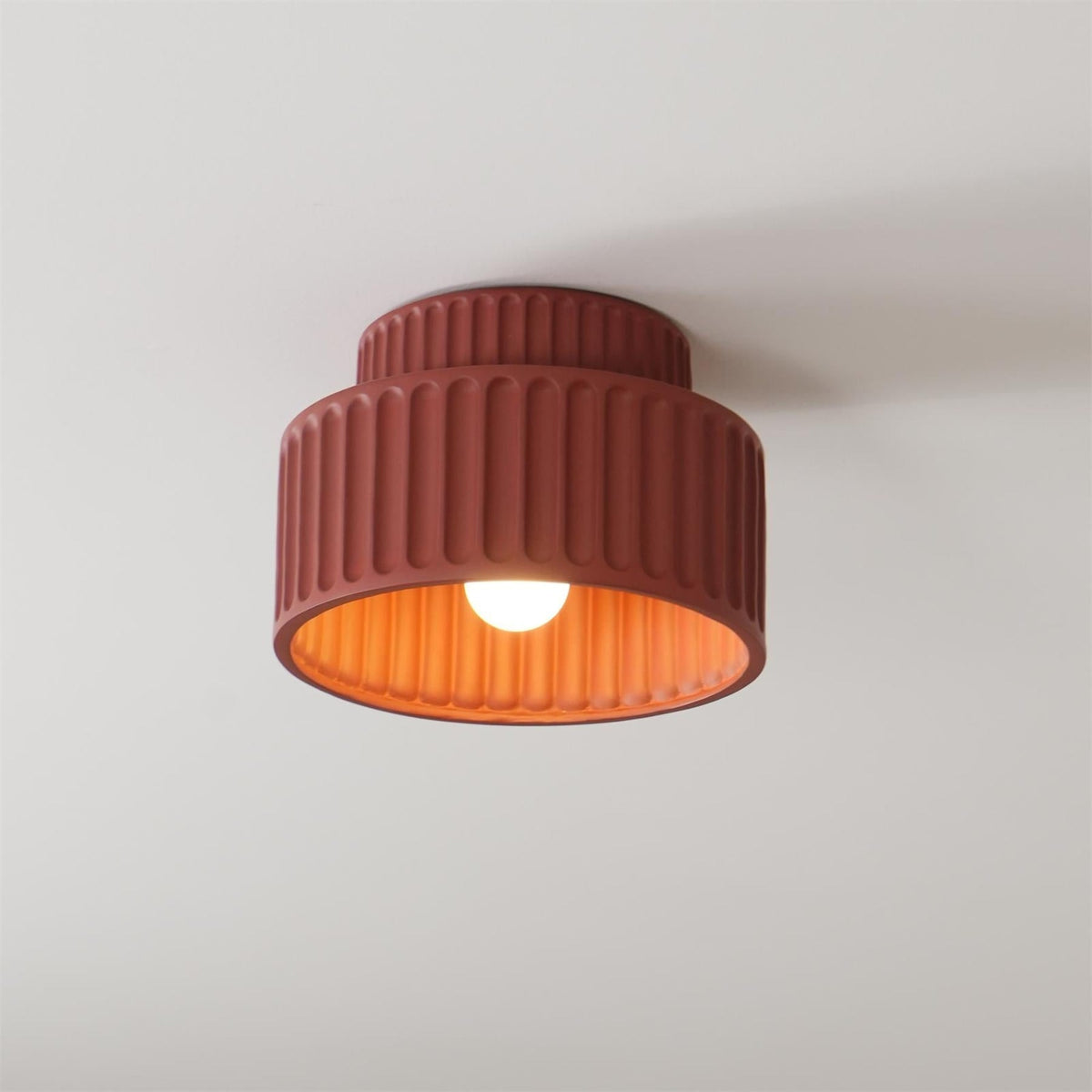Modern Resin Semi-Flush Ceiling Light 1-Light