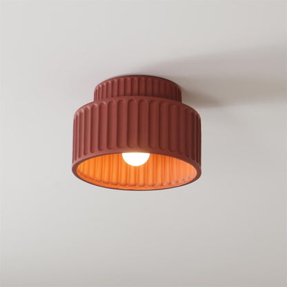 Modern Resin Semi-Flush Ceiling Light 1-Light