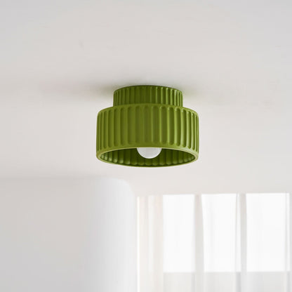 Modern Resin Semi-Flush Ceiling Light 1-Light