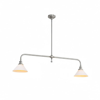 Modern Brass Ceramic Shades Pendant Light 2-Light