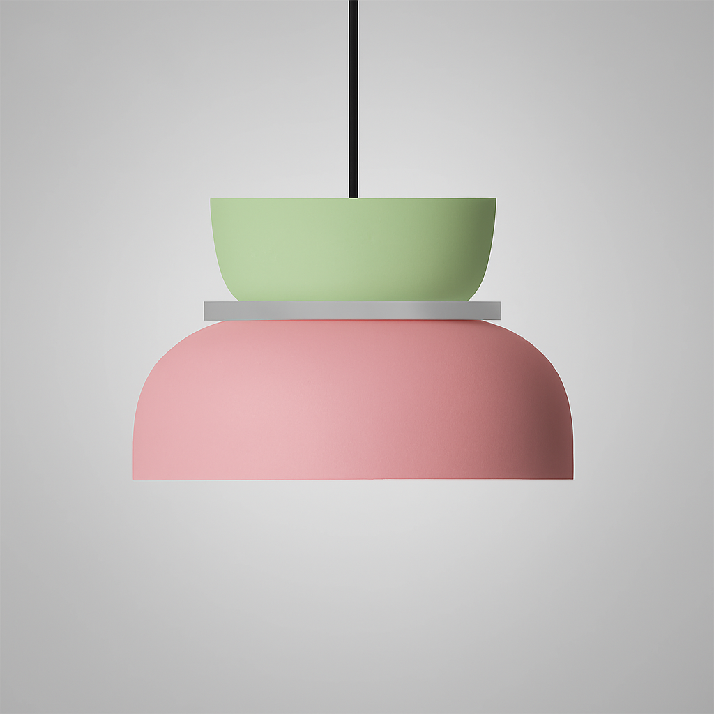 Scandinavian Zinc Alloy Dual-tone Dome Pendant Light LED 1-light