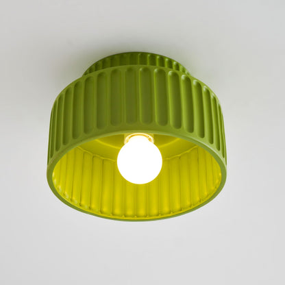 Modern Resin Semi-Flush Ceiling Light 1-Light