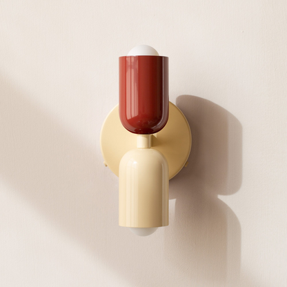 Contemporary Minimalist Cylinder Wall Sconce LED 2-Light
