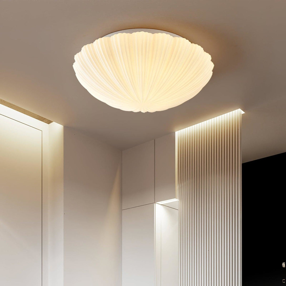 Modern Glass Flush Ceiling Light 1-Light