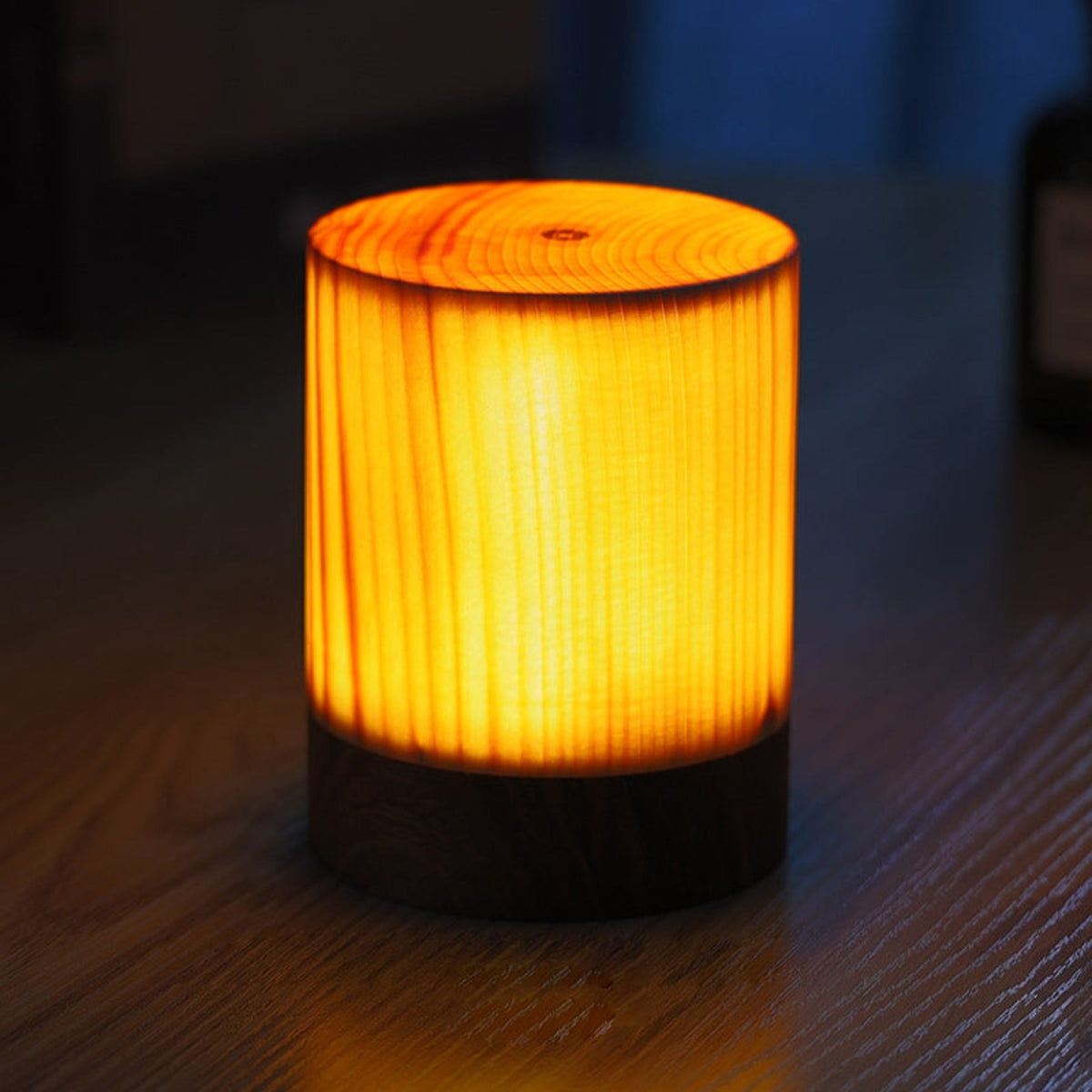 Modern Wood Rechargeable Battery Table Lamp 1-Light