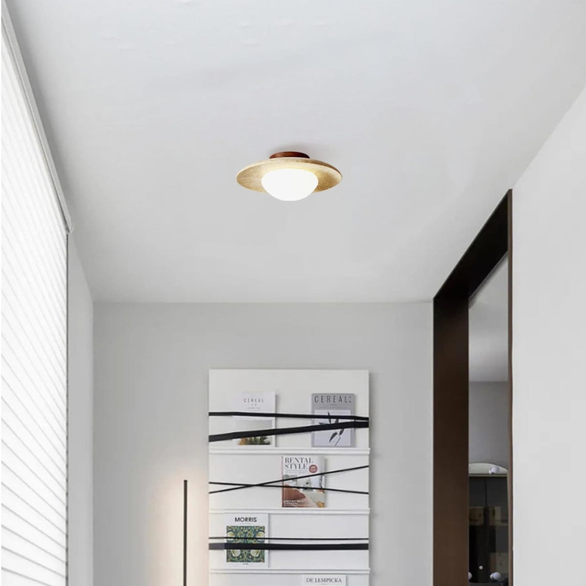 Modern Travertine Ceiling Light 1-Light