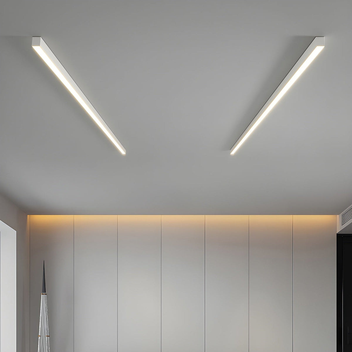 Minimalist Aluminium Linear Ceiling Light 1-Light