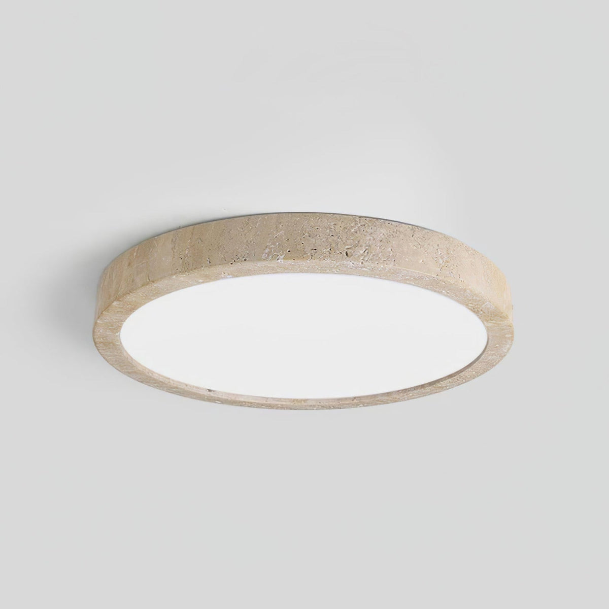 Modern Travertine Slim Profile Ceiling Light 1-Light