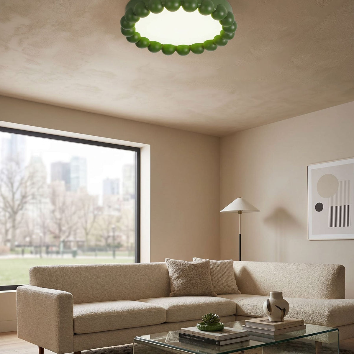 Modern Resin Flush Ceiling Light 1-Light