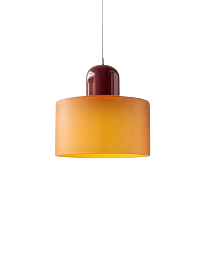 Contemporary Glass Cylinder Pendant 1-Light