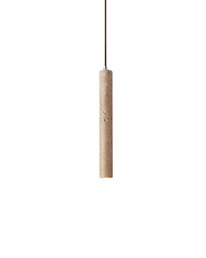 Minimalist Travertine Cylinder Pendant Light 1-Light