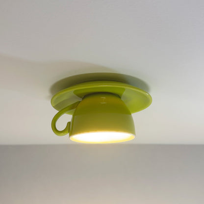 Modern Ceramic Semi-Flush Ceiling Light 1-Light