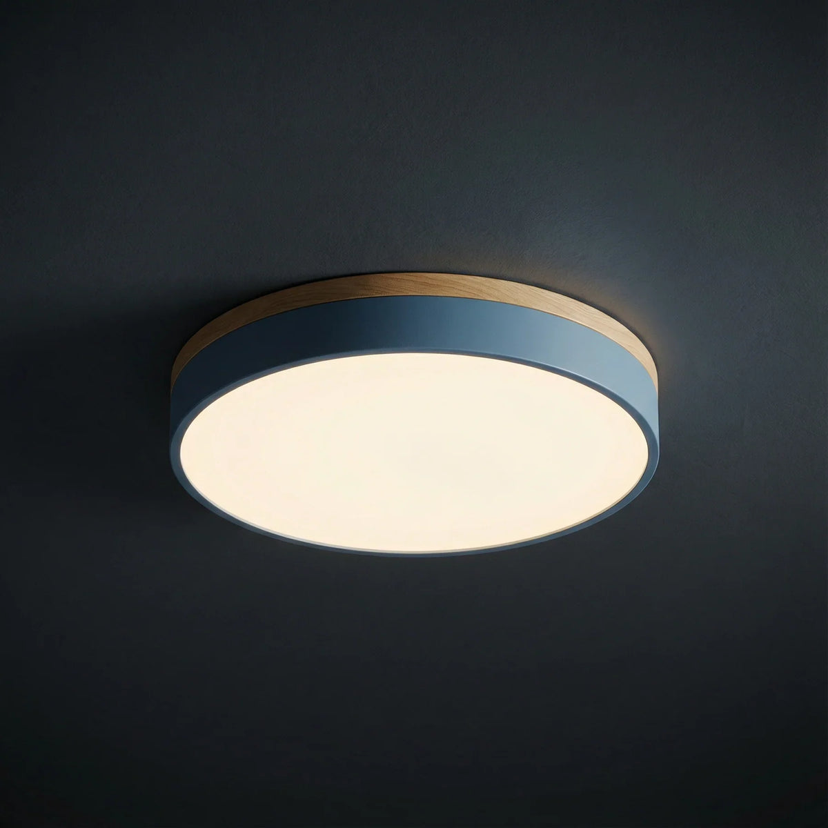 Contemporary Wood Trim Ceiling Light 1-Light