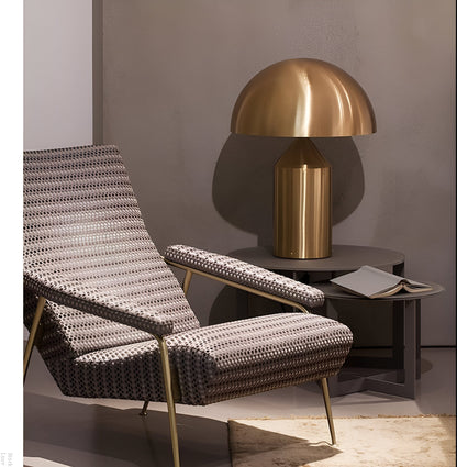 Scandinavian Brass Dome LED Table Lamp 3-Light