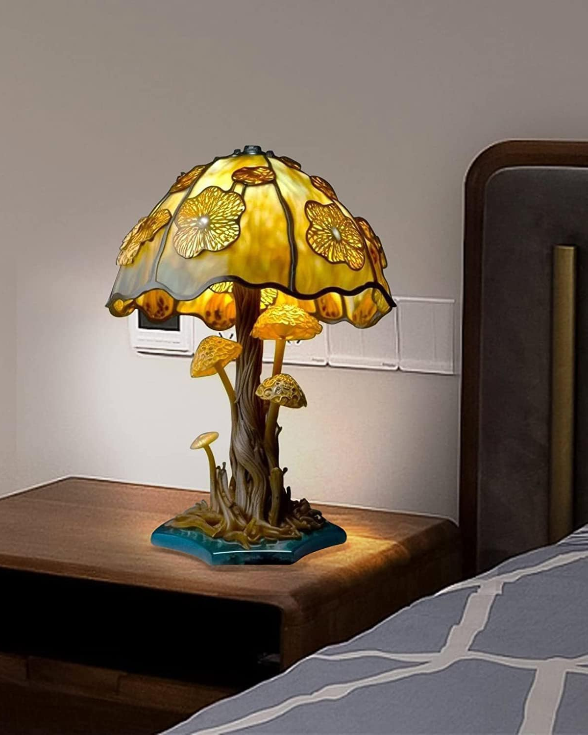 Vintage Mushroom Table Lamp LED 1-Light