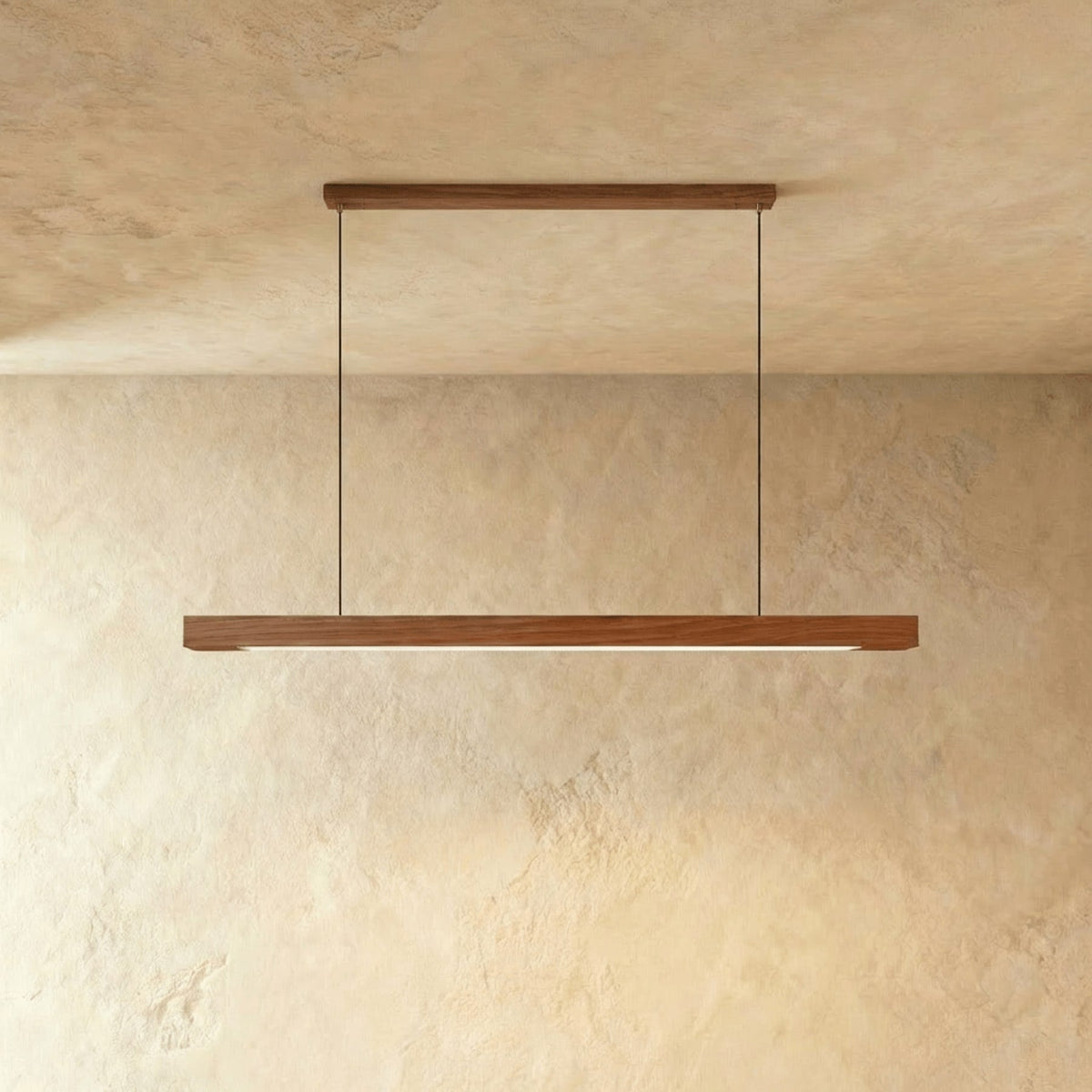 Minimalist Wood Daylight Pendant Light 1-Light