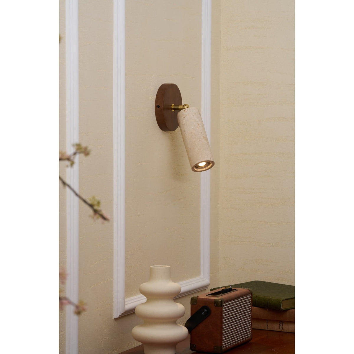 Modern Travertine Ø6.5 Wall Light 1-Light