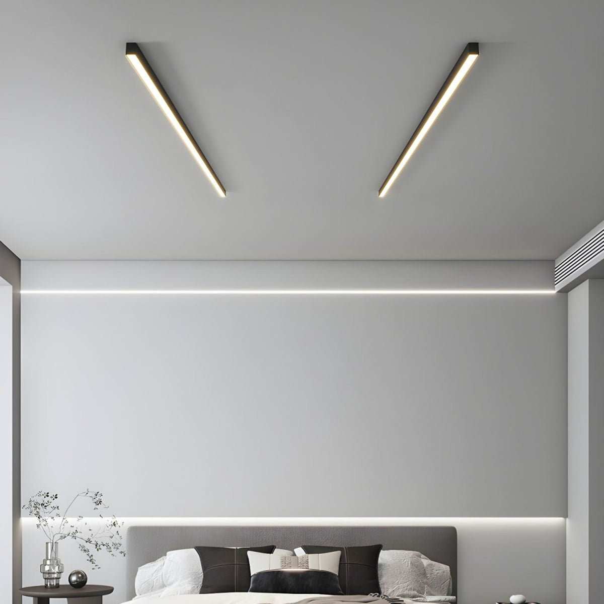 Minimalist Aluminium Linear Ceiling Light 1-Light