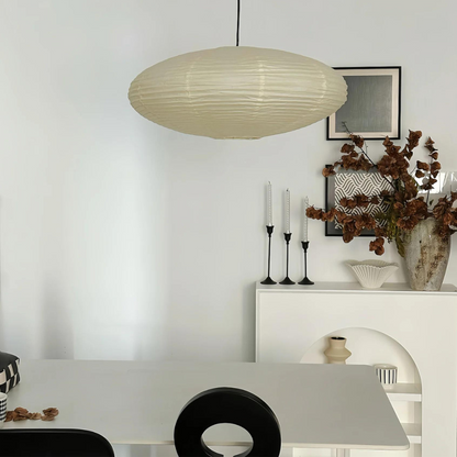 Japandi Paper Xuan Shade Pendant Light 1-Light