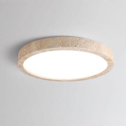 Modern Travertine Slim Profile Ceiling Light 1-Light