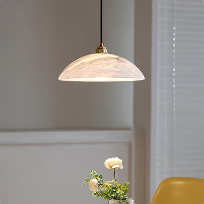 Modern Marble Copper Pendant Light 1-Light