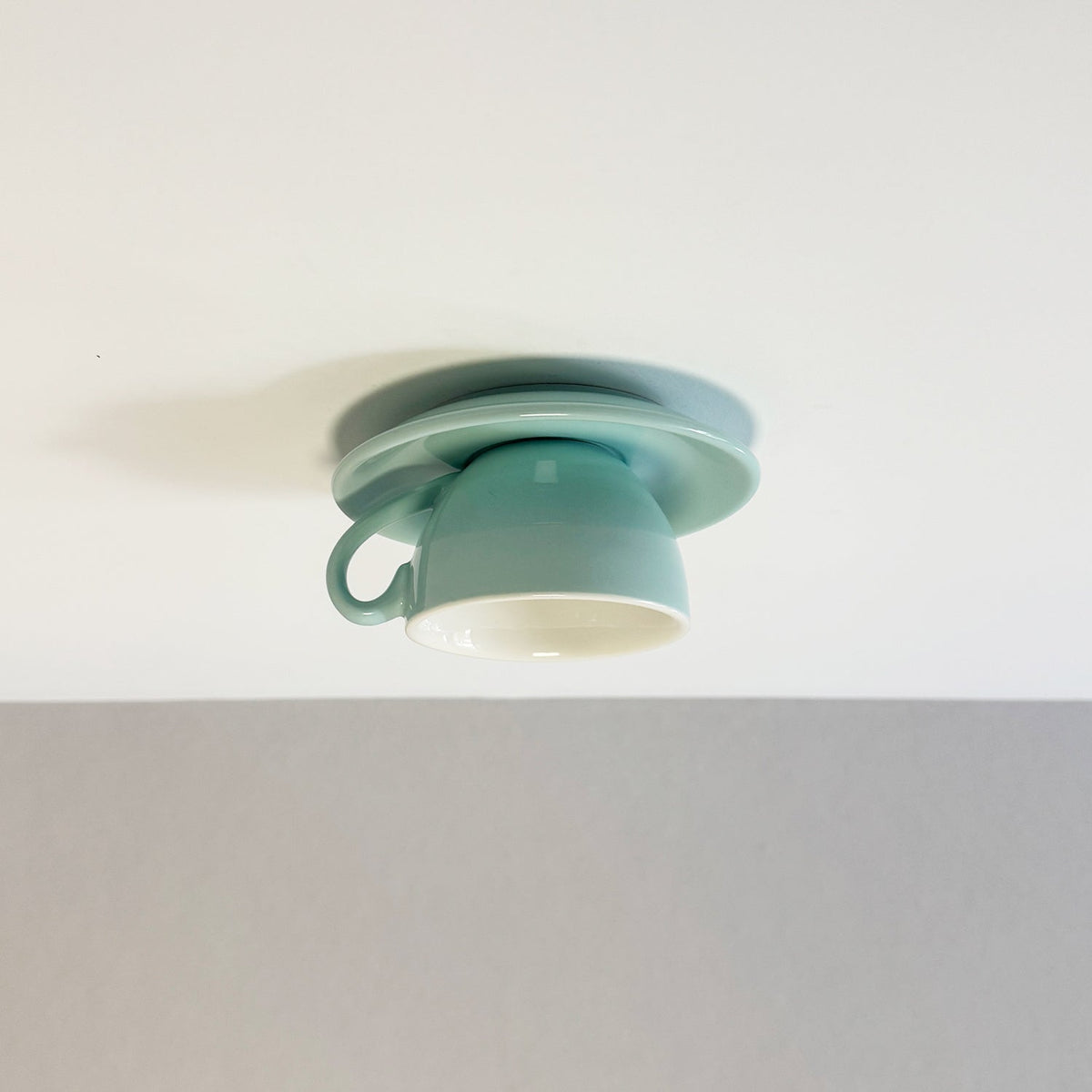 Modern Ceramic Semi-Flush Ceiling Light 1-Light