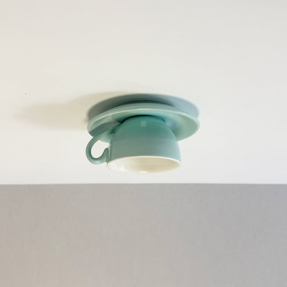 Modern Ceramic Semi-Flush Ceiling Light 1-Light