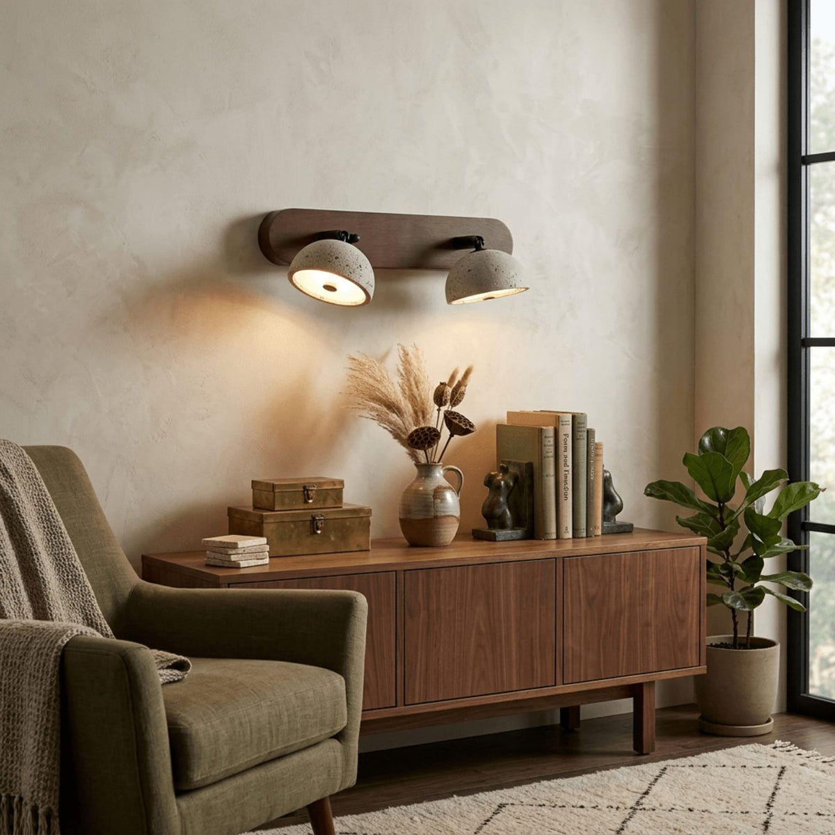 Modern Travertine Wall Light 1-Light