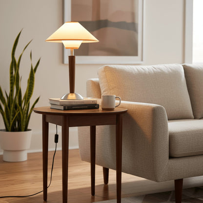 Modern Iron Shade Table Lamp 1-Light