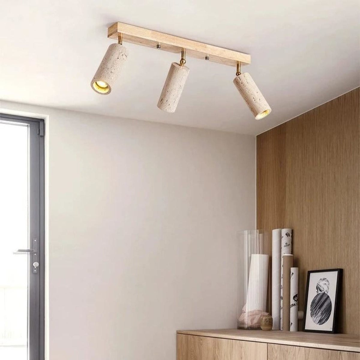 Modern Stone White Ceiling Light 1-Light