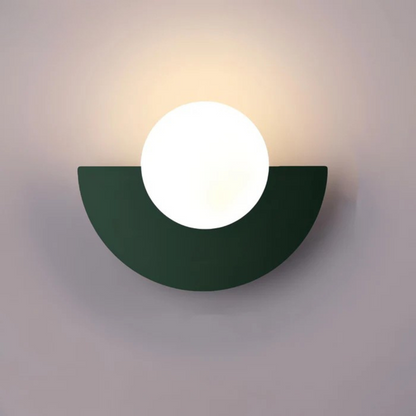 Contemporary Minimalist Glass Globe Wall Sconce LED 1-Light