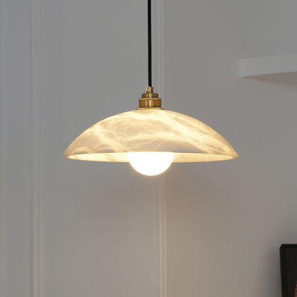 Modern Marble Copper Pendant Light 1-Light
