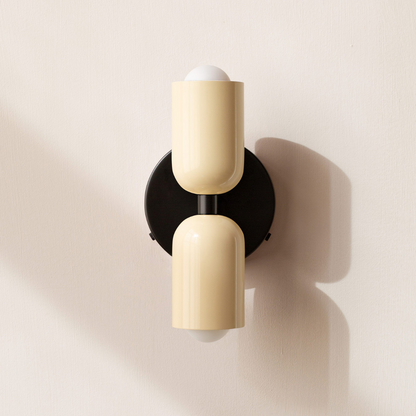 Contemporary Minimalist Cylinder Wall Sconce LED 2-Light
