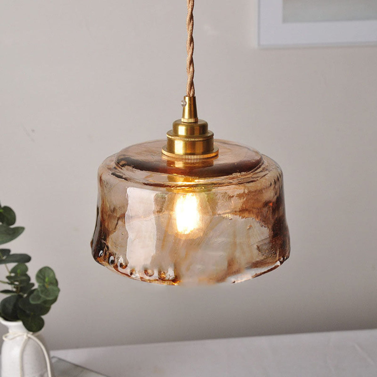 Modern Glass Pendant Light 1-Light
