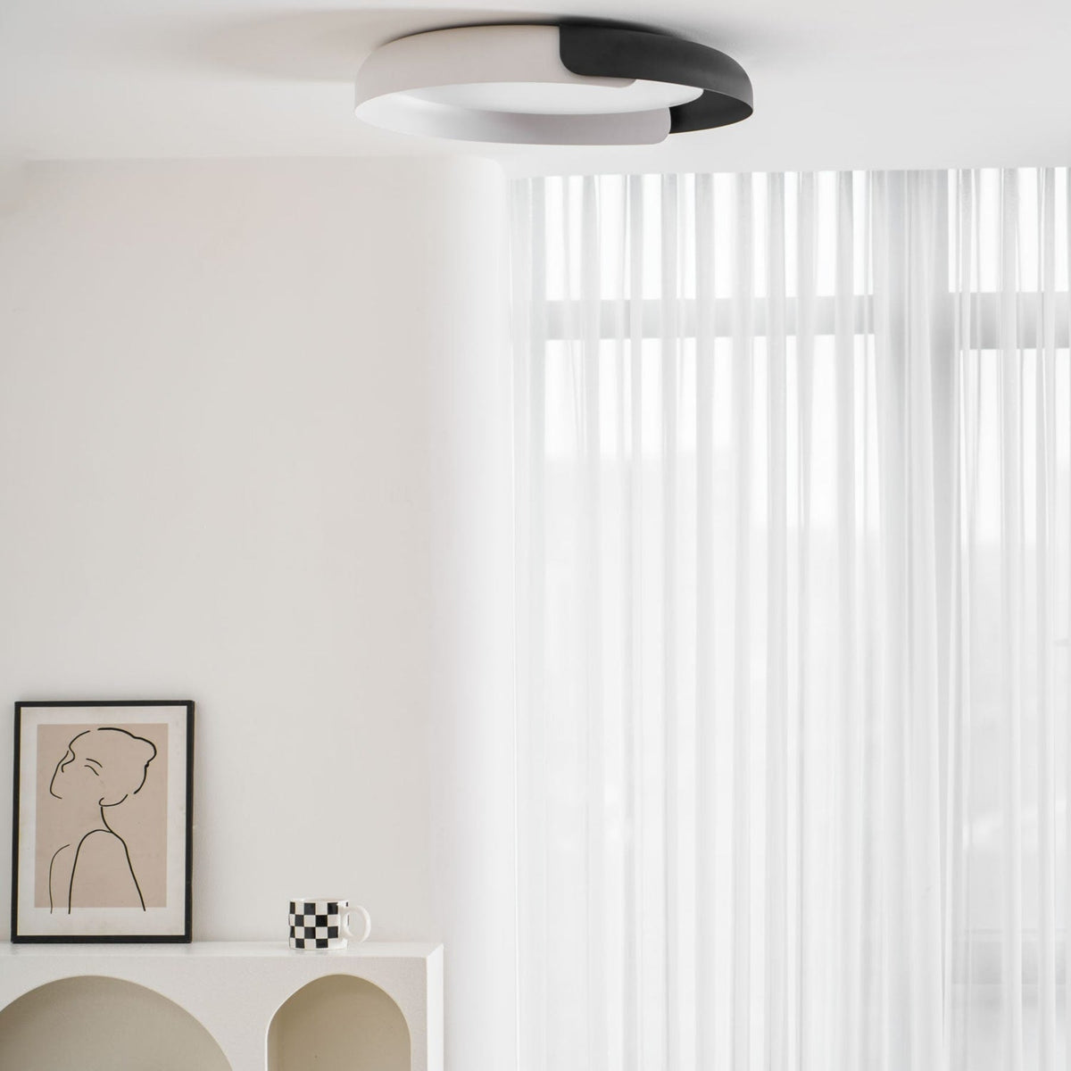 Modern Acrylic Flush Ø46 Ceiling Light 1-Light