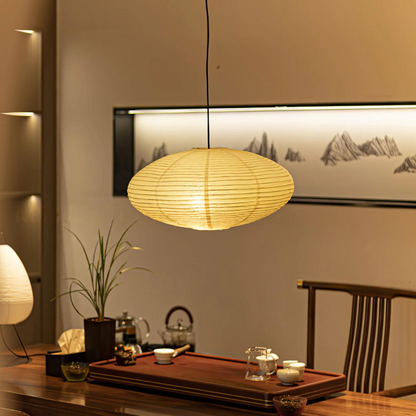 Japandi Paper Xuan Shade Pendant Light 1-Light