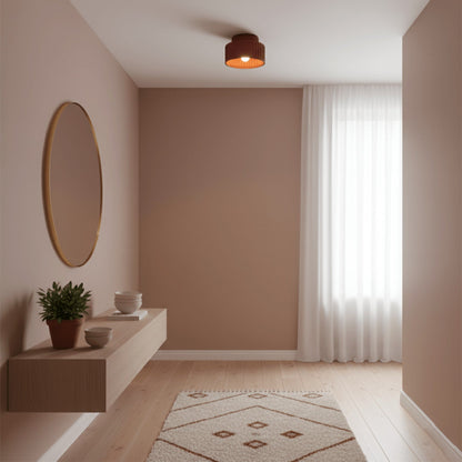 Modern Resin Semi-Flush Ceiling Light 1-Light